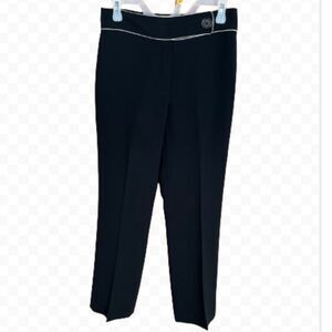 Tahari ASL Women’s Black with White Trim Business/Office Casual Pants Sz-4P